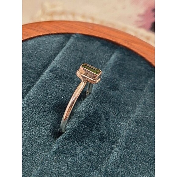 Chrome Diopside Ring – Sterling Silver 925, Emerald Green Gemstone, Size 8 - Picture 3 of 7